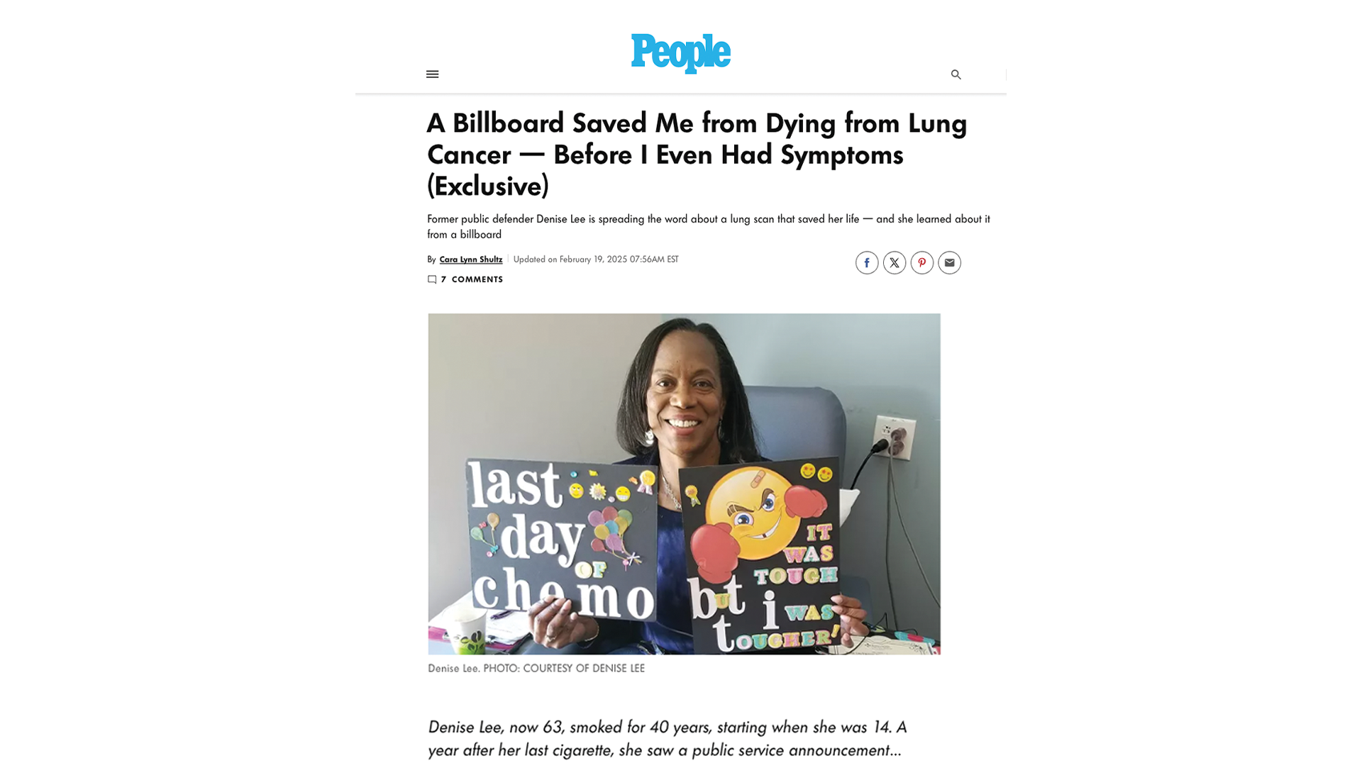 A Billboard Saved Me from Dying from Lung Cancer — Before I Even Had Symptoms (Exclusive)